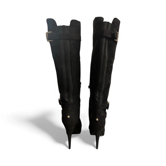 🔺SOLD🔺G By GUESS Destynn Heeled Platform Knee High Boots Black Winter Size 9 - Picture 3 of 8